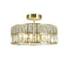 Haley 4 Light Satin Brass Bathroom Crystal Ceiling Light - Image 2
