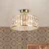 Haley 6 Light Satin Brass Bathroom Crystal - Image 2