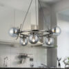 Harvey 6 Light Pendant Brushed Black Chrome - Image 2