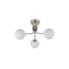Lando 3 Light Semi Flush Satin Chrome with Opal Ball - Image 2