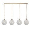 Lewis 4 Light Bar Medium Glass Ball Pendant Antique Brass - Image 2