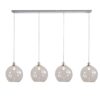 Lewis 4 Light Bar Medium Glass Ball Pendant Polished Chrome - Image 3