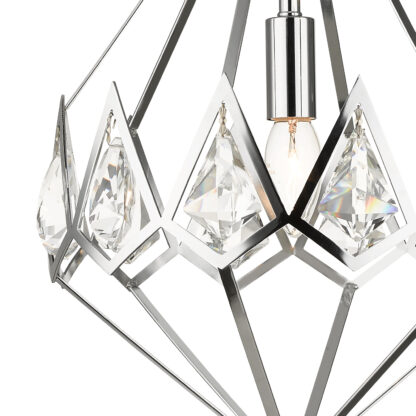 Paragon 1 Light Crystal Pendant Polished Chrome - Image 3