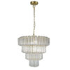 Pierre 11  Light Satin Brass Crystal Ceiling Pendant - Image 3