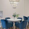 Pierre 11  Light Satin Brass Crystal Ceiling Pendant - Image 2