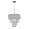 Pierre 7 Light Polished Chrome Crystal Ceiling Pendant - Image 2