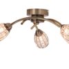 Roma 3 Light Antique Brass with Crystal Shade - Image 2