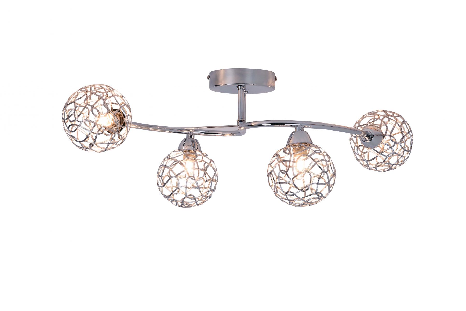 Ronda 4 Light Polished Chrome with Mesh Ball Shade - Image 2