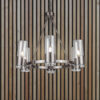 Rossa 6 Light Pendant Satin Chrome - Image 2