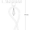 Senza 1 Light Polished Chrome Table Lamp with Crystal Shade - Image 3