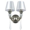 Sophia 2 Light Crystal Wall Light Satin Chrome - Image 4