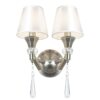 Sophia 2 Light Crystal Wall Light Satin Chrome - Image 3
