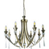 Sophia 8 Light Crystal Ceiling Light Antique Brass - Image 4