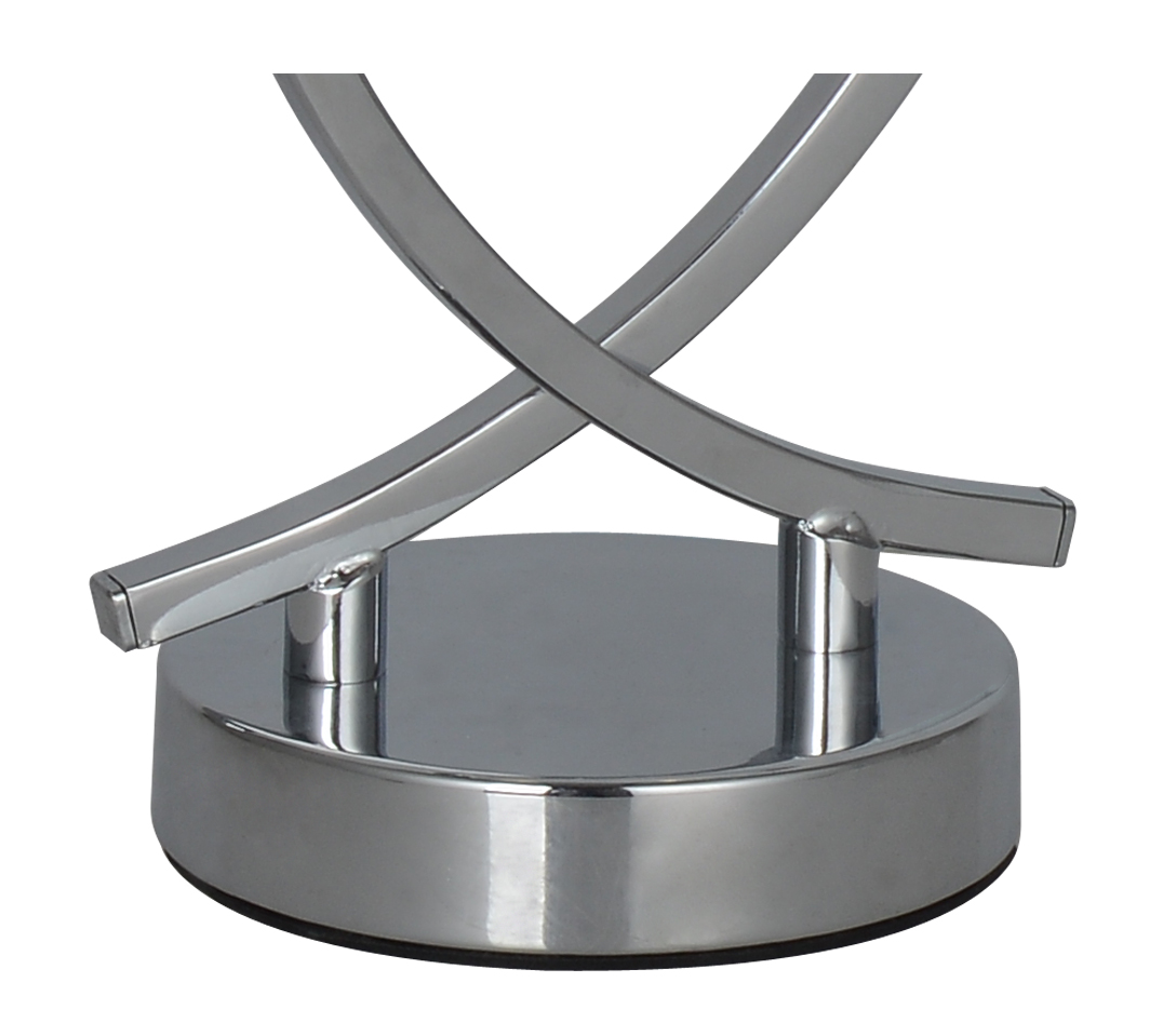 Topaz 2 Light Polished Chrome Table Lamp c/w Square Glass - Image 2