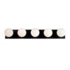 Vanity 5 Light Matt Black with Opal Ball - Image 2