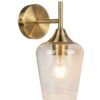 Vino 1 Light Antique Brass Wall Light - Image 2