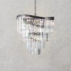Waverly 12  Light Crystal Pendant Brushed Black Chrome - Image 2