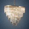 Waverly 16 Light Crystal Pendant Satin Brass - Image 2