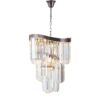Waverly 6 Light Crystal Pendant Brushed Black Chrome - Image 3