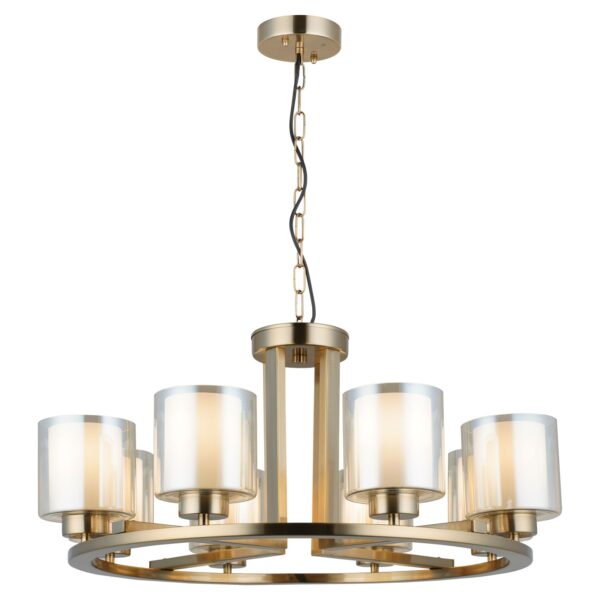 Yara 8 Light Antique Brass Pendant