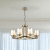 Yara 8 Light Antique Brass Pendant - Image 2