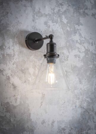 Hoxton Cone Wall Light - Antiques Brass / Satin Nickel