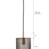 Clarendon Pendant Light - Smoked / Brushed Nickel - Image 4