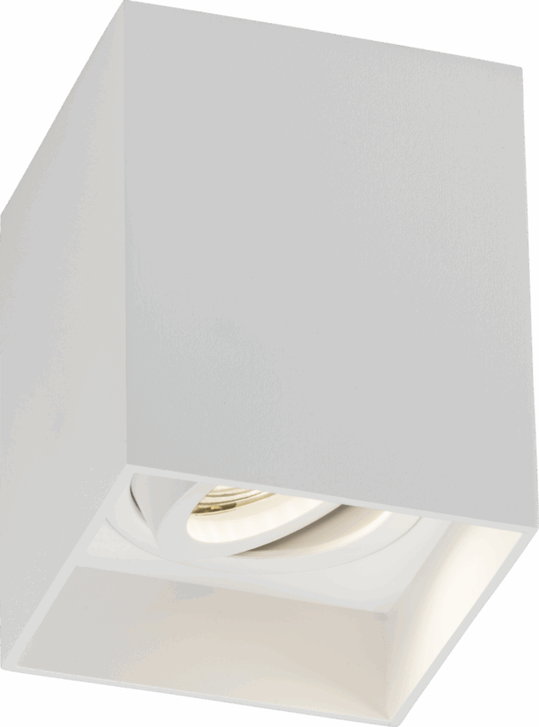 Oran Surface Tilt Square Downlight - White GU10