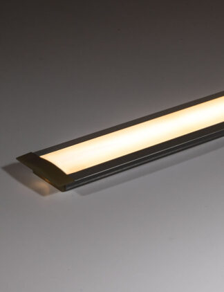 Recessed LED Profile - Standard PRO1R Black 25 x 7mm