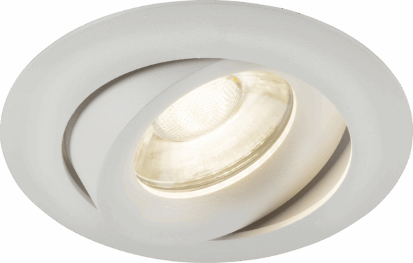 Odina Single Tilt Round Downlight - Black GU10