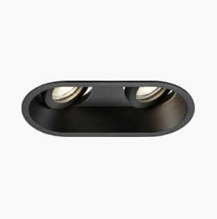Dipa Twin Tilt Round Anti-Glare Downlight Black GU10