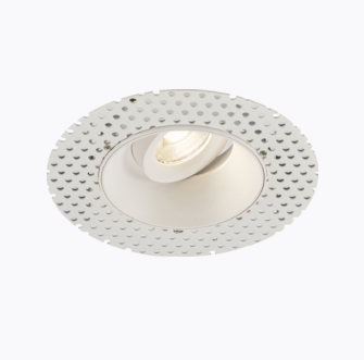 Odan Single Tilt Round Plaster in Downlight White GU10
