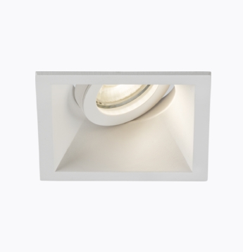 Dipa Single Tilt Square Anti-Glare Downlight White GU10
