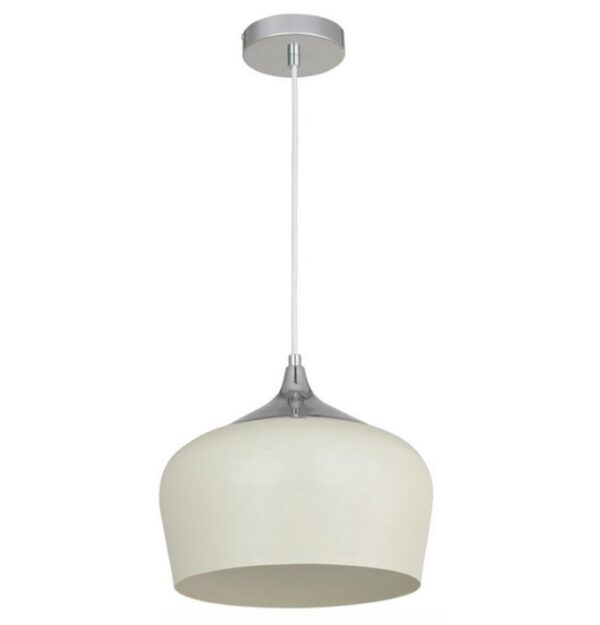 Modena 1 Light Cream Metal Pendant