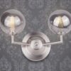 Barbara 2 Light Wall Light Satin Chrome - Image 2
