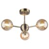 Barbara 3 Light Semi Flush Antique Brass - Image 3