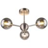 Barbara 3 Light Semi Flush Satin Chrome - Image 3