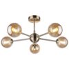 Barbara 5 Light Semi Flush Antique Brass - Image 3