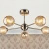 Barbara 5 Light Semi Flush Antique Brass - Image 2