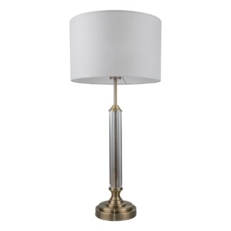 Julie Crystal Antique Brass Table Lamp