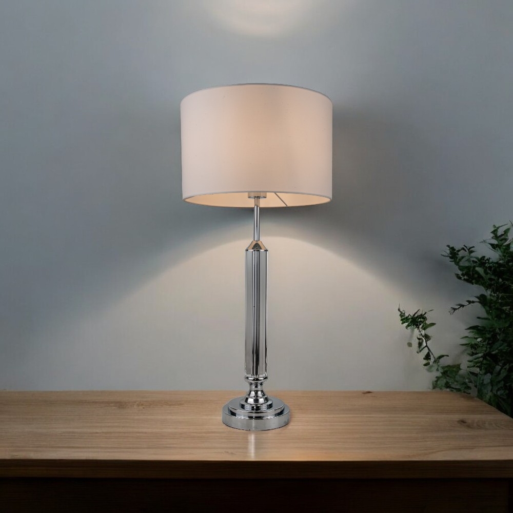Julie Crystal Polished Chrome Table Lamp - Image 2