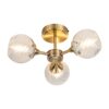 Mona 3 Light Semi Flush Antique Brass - Image 3