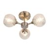 Mona 3 Light Semi Flush Satin Chrome - Image 3