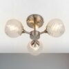 Mona 3 Light Semi Flush Satin Chrome - Image 2