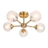 Mona 5 Light Semi Flush Antique Brass - Image 3