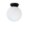 Vanity 1 Light Flush Matt Black with Opal Ball - Image 3